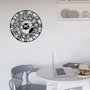 Wallity Enzoclock - S025 Reloj de pared decorativo de metal negro